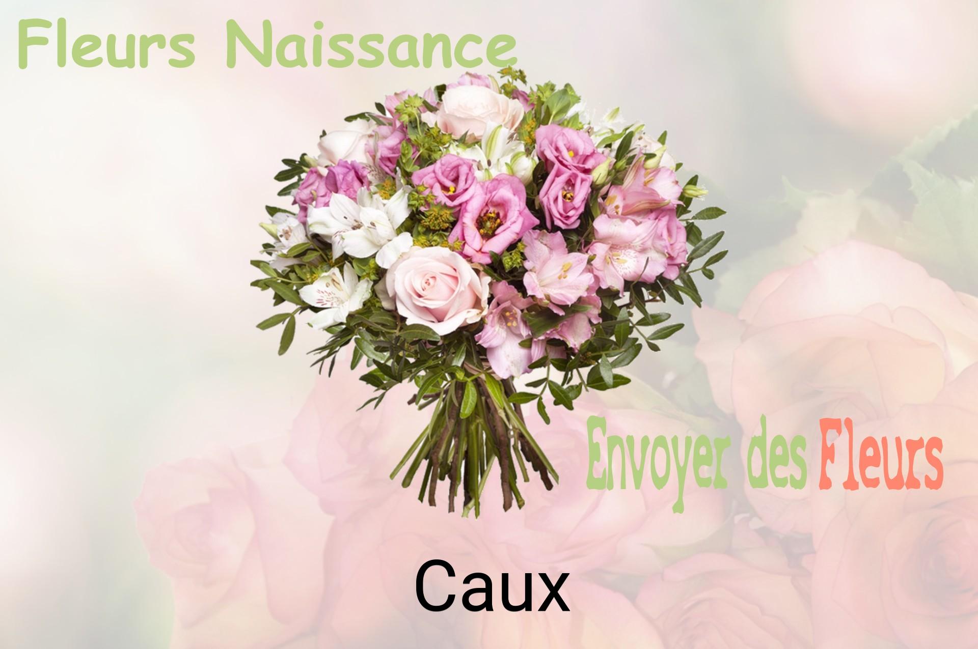 Bouquet de fleurs de naissance livré à Caux